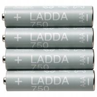 2X Akumulatorki IKEA LADDA AAA 750mAh 4 szt. Baterie akumulatorowe NiMH
