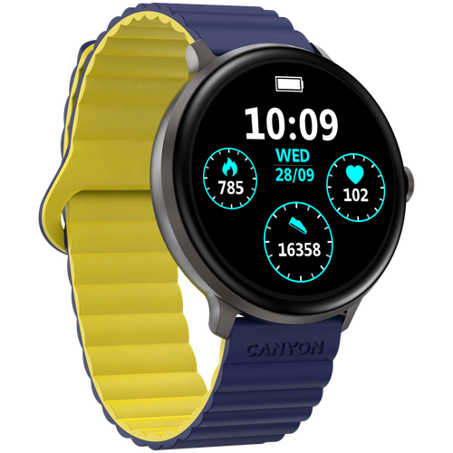 CANYON Smartwatch Jacky SW-69 Niebiesko - Żółty na Arena.pl
