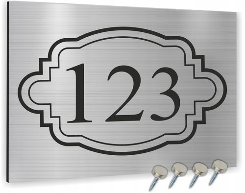 NUMER NA BUDYNEK dom Tabliczka INOX ALUMINIUM 3D na Arena.pl
