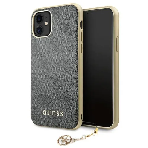 Etui Guess 4G Charms Collection na iPhone 11 / Xr - szare na Arena.pl