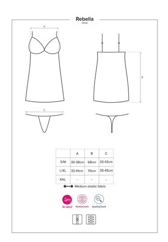 Czarna Sukienka i Stringi - Obsessive Redella L/XL na Arena.pl