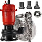 POMPA WODY CZYSTEJ SZAMBA BRUDNEJ ROZDRABNIACZEM ZATAPIALNA WĄŻ 30M