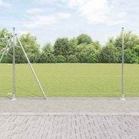 Słupek ogrodzeniowy. Srebrny 25 x 1,4 m (siatka 36 mm) Stal