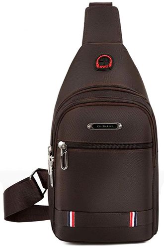 Męski Plecak Torba lekka saszetka na ramię nerka  T107_Brązowy na Arena.pl