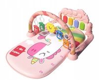 Mata Edukacyjna Interaktywna 3w1 z Pianinkiem Grzechotki dla Niemowląt 0+