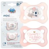 CANPOL Smoczek uspokajający silikonowy symetryczny 0-2m różowy