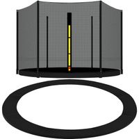 Osłona na sprężyny z siatką do trampoliny zewnętrzną 8FT 244/250/252 cm czarna