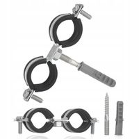 obejma metalowa z gumą do rur podwójna 1" 32-36mm