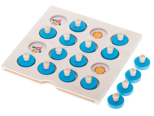 Puzzle drewniane gra planszowa memory + 4 karty na Arena.pl