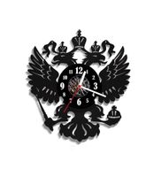 Zegar ścienny z płyty winylowej Orzeł 2.4