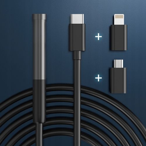 KAMERA INSPEKCYJNA ENDOSKOP DO TELEFONU WARSZTATOWA 3MPix IP67 OBIEKTYW 8mm na Arena.pl