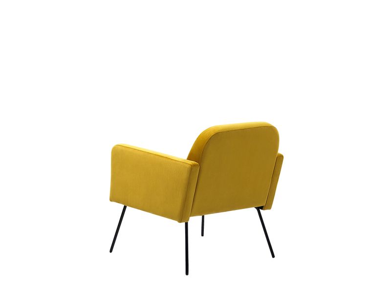 Fotel welurowy żółty NARKEN zdjęcie 4