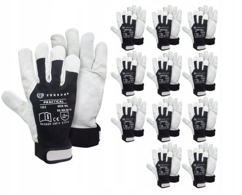 rękawice ochronne tekson practical 1252 skóra kozia z rzepem roz. 10 na Arena.pl