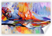 Fototapeta PREMIUM STRUKTURA ZMYWALANA Abstrakcyjny obraz olejny kobiety