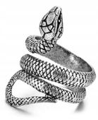 Modny Pierścień Sygnet Kształt Węża na Prezent