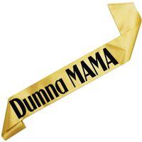 Dumna Mama - złota szarfa z czarnym nadrukiem
