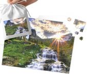 PUZZLE - PIĘKNE WIDOKI GÓRY NATURA PREZENT 70el + WORECZEK