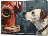 Obraz 90x70cm Kumpel przy Hydrancie