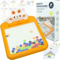 LT493 MAGNETYCZNA TABLICA KRÓLIK MAGNESY DŁUGOPIS UKŁADANKA 16 SZABLONÓW