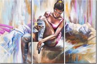 60 90CM OBRAZ 3 ELEM TANCERKA DRUK PŁÓTNO RAMA