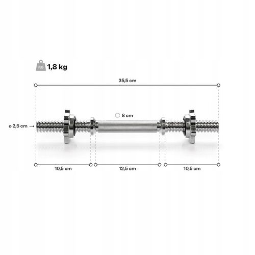GRYFIKI METALOWE CHROMOWANE Z NAKRĘTKAMI METEOR 2szt. 35,5 cm/25 mm na Arena.pl