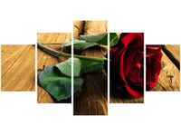 80CM 150CM OBRAZ 5 ELEM RÓŻA UKOCHANEJ ŚCIENNY