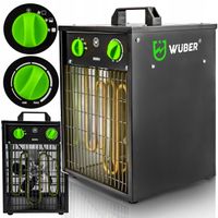 NAGRZEWNICA ELEKTRYCZNA 3KW MOCNA DMUCHAWA FARELKA TERMOSTAT GRZEJNIK 3000W