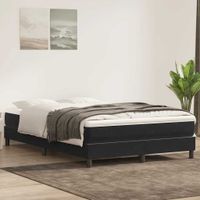Łóżko Box Spring bez materaca Czarne 140x220 cm Aksamit