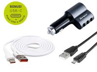 Ładowarka 12/24V 3x USB Auto-IDmax 5.1A z gniazdem zapalniczki+USB