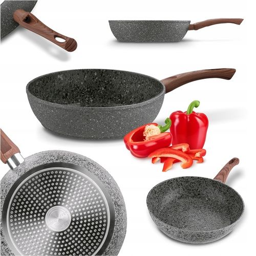 Głęboka PATELNIA INDUKCJA wysoka patelnia GRANITOWA 28cm Venga Konighoffer na Arena.pl