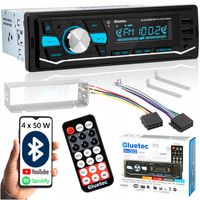 RADIO SAMOCHODOWE 1-DIN BLUETOOTH 5.0 USB SD AUX MP3 MIKROFON PILOT KOLORY