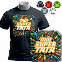KOSZULKA MĘSKA – MÓJ SUPER TATA, MAJSTER ROKU, PREZENT NA DZIEŃ OJCA - L