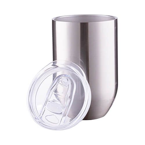 Kubek do wina 360 ml do sublimacji - srebrny zdjęcie 2
