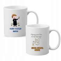 Kubek z imieniem napis PREZENT PODUSZKA KSIĘDZA