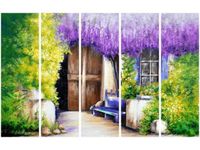 70CM 150CM OBRAZ 5 ELEM WIEJSKI ZAKĄTEK ŚCIENNY