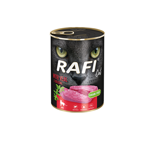 Rafi Cat karma bezzbożowa z cielęciną 12 x 400 g na Arena.pl