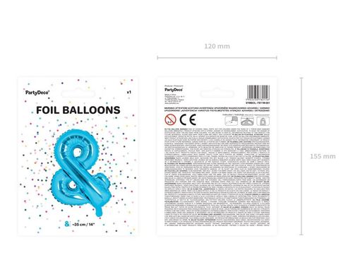 "Balon foliowy &, 35cm, niebieski"_PDE na Arena.pl