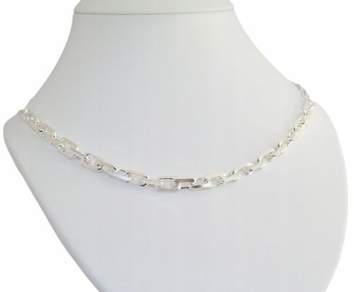 Ładny Srebrny Łańcuszek Męski 60 cm Gruby 5,5 mm na Arena.pl