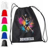 WOREK PLECAK SPORTOWY NA WF DLA DZIECI - SPORT + IMIĘ! SIATKÓWKA PLAŻA SET