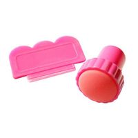 Silikonowy stempel do blaszek i zdrapka różowy