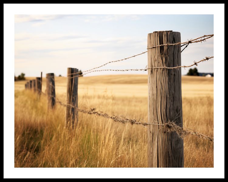 Plakat 65x50cm Płot na Polu zdjęcie 3