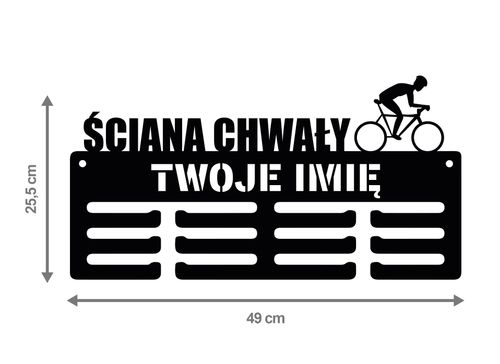 Wieszak na medale ŚCIANA CHWAŁY twoje imię dowolny tekst 96.3 na Arena.pl