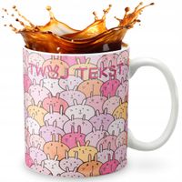 KUBEK 330ml GRAFIKA PREZENT ŚWIĘTA WZÓR - KRÓLIK BUNNY ZWIERZE + IMIĘ