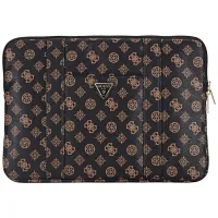 torba guess sleeve peony pocket triangle na laptopa 14" - czarna