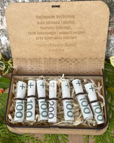 PUDEŁKO NA PIENIĄDZE PREZENT NA ROCZNICĘ URODZINY 18-40-100 LAT HD-KOLORY na Arena.pl