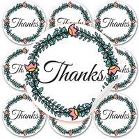 Naklejki THANKS ozdobne 10 sztuk na prezenty