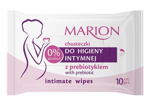 Marion Intimate Wipes chusteczki do higieny intymnej z prebiotykiem 10szt na Arena.pl