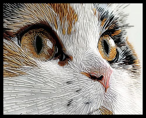 Plakat 50x40cm Nitkowany Kot na Arena.pl