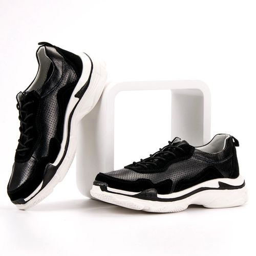 Czarne Skórzane Sneakersy r.40 na Arena.pl