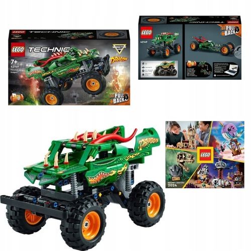 LEGO Technic Monster Jam Dragon Napęd PullBack 2w1 na Arena.pl